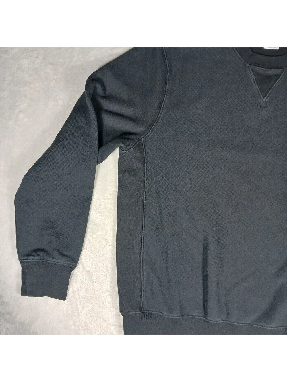 Vintage J Crew Pullover Crew Neck Men Medium Black Casual Sportswear Sweatshirt